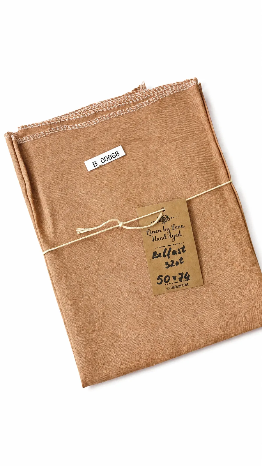 Тканина ручного фарбування Linen by Lena Belfast 32ct коричнево-персиковий кольору