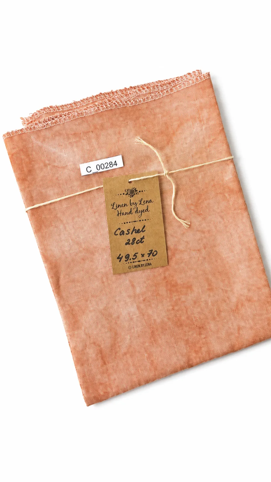 Тканина ручного фарбування Linen by Lena Cashel 28ct цегляного кольору